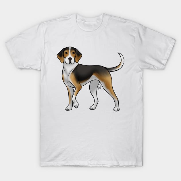 Dog - Treeing Walker Coonhound - Tri Color T-Shirt by Jen's Dogs Custom Gifts and Designs